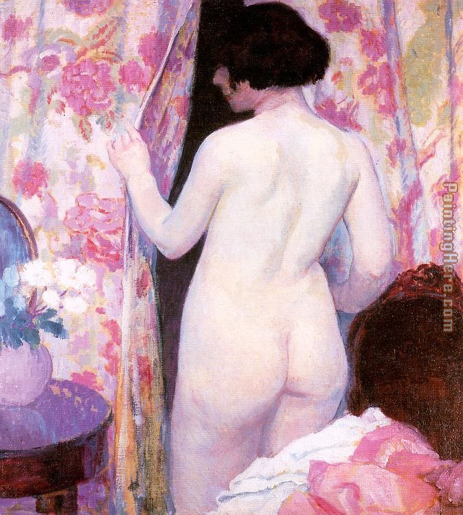 Nude with Drapery painting - Bernhard Gutmann Nude with Drapery art painting